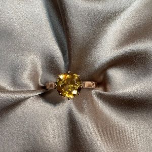 Estate Gold Ring with Citrine Gemstone
